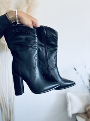 Bottines noires, fermeture éclair