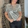 Top à sequins dorés - Modèle Sonia