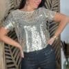 Top à sequins dorés - Modèle Sonia