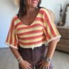 Top en crochet rayé – Modèle Lison