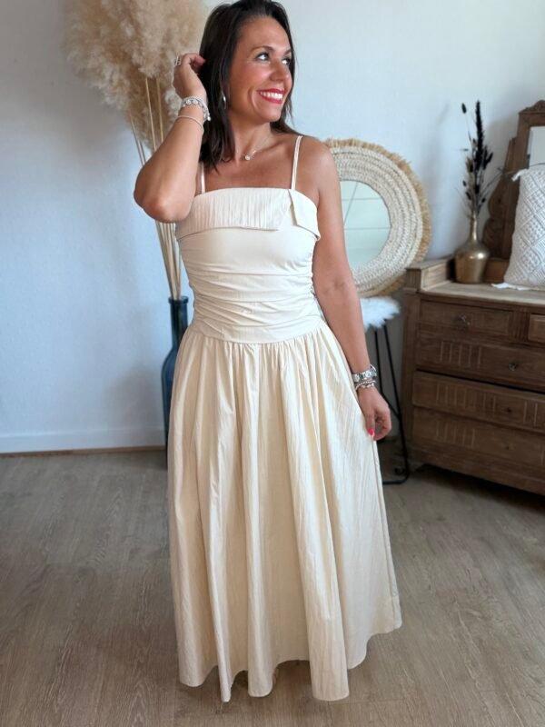 Robe longue beige  bohème – Modèle Nine