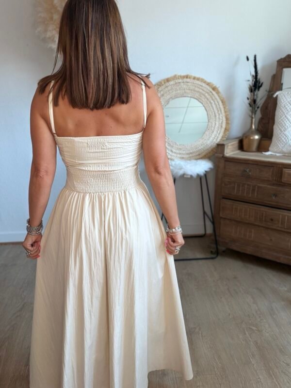 Robe longue beige  bohème – Modèle Nine