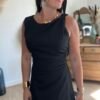 Robe longue noire cintrée – Modèle Capucine