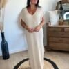 Robe manches courtes dore pailletté – Modèle Ibiza