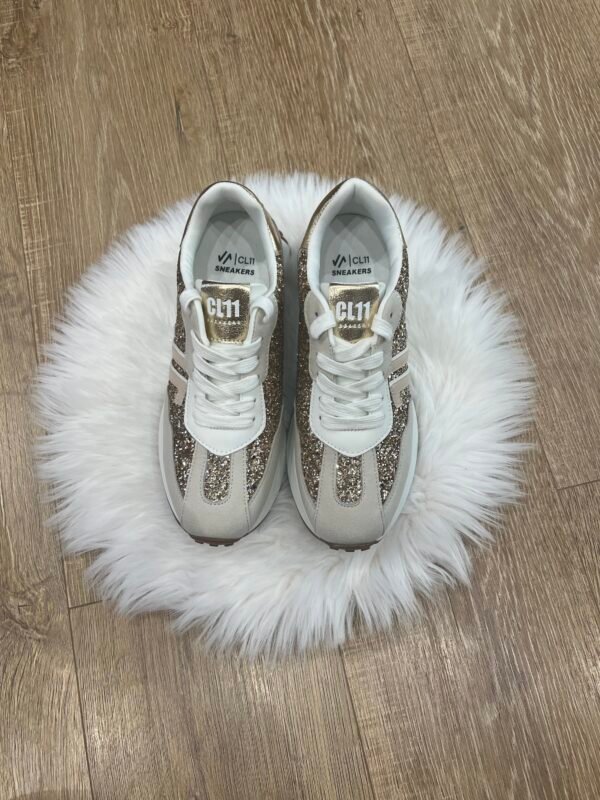 Basket CL11 - Modèle 93 Gold Glitter