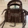 Sac en cuir Suédine choco – Modèle Capucine