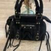 Sac en cuir Suédine noir – Modèle Capucine