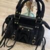 Sac en cuir Suédine noir – Modèle Capucine