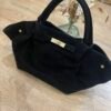 Sac en cuir Suédine noir – Modèle Lena