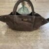Sac en cuir Suédine taupe  – Modèle Lena