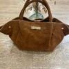 Sac en cuir Suédine camel – Modèle Lena