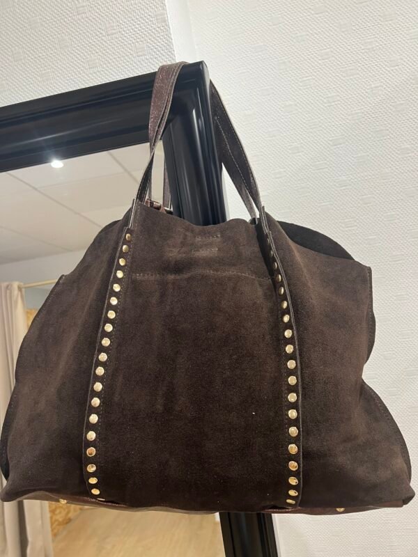 Sac cabas en cuir Suédine marron – Modèle Connor