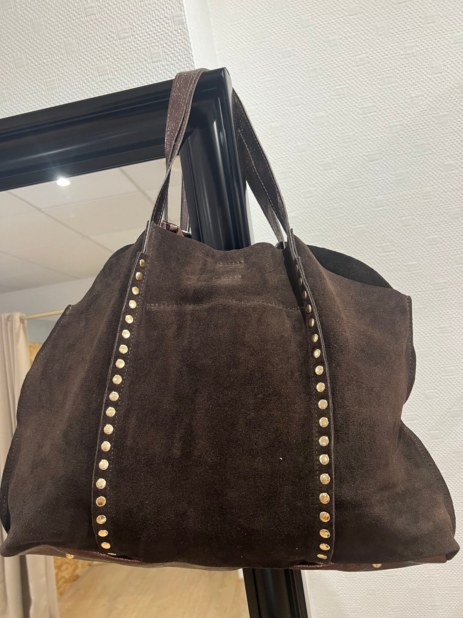 Sac cabas en cuir Suédine marron – Modèle Connor