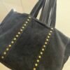 Sac cabas en cuir Suédine noir – Modèle Camille