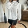 Blouse brodée blanche  – Modèle Sasha