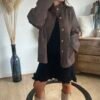Gilet chocolat  – Modèle Carmen