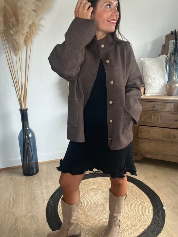 Gilet chocolat  – Modèle Carmen