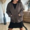 Gilet chocolat  – Modèle Carmen