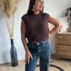 Pull sans manches fluffly – Modèle Callie