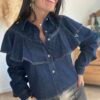 Chemise en jean à col volants  – Modèle Nanie