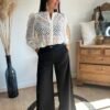 Pantalon Palazzo noir  – Modèle Sarah