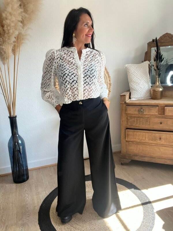 Pantalon Palazzo noir  – Modèle Sarah