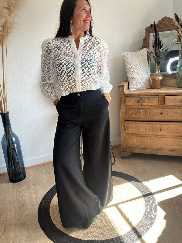 Pantalon Palazzo noir  – Modèle Sarah