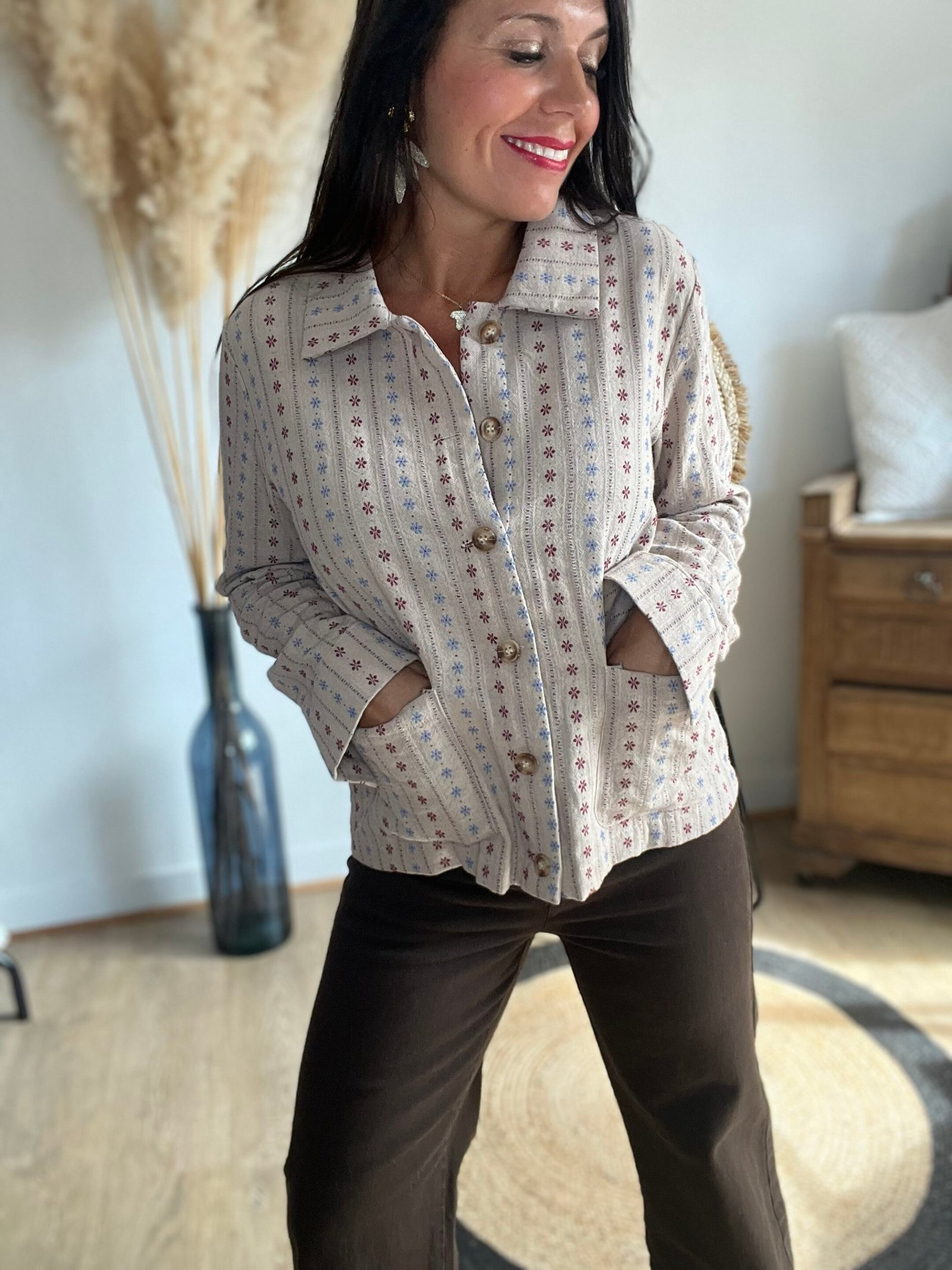 Surchemise  imprimée – Modèle Ellie