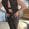 Pull sans manches marron – Modele Isa
