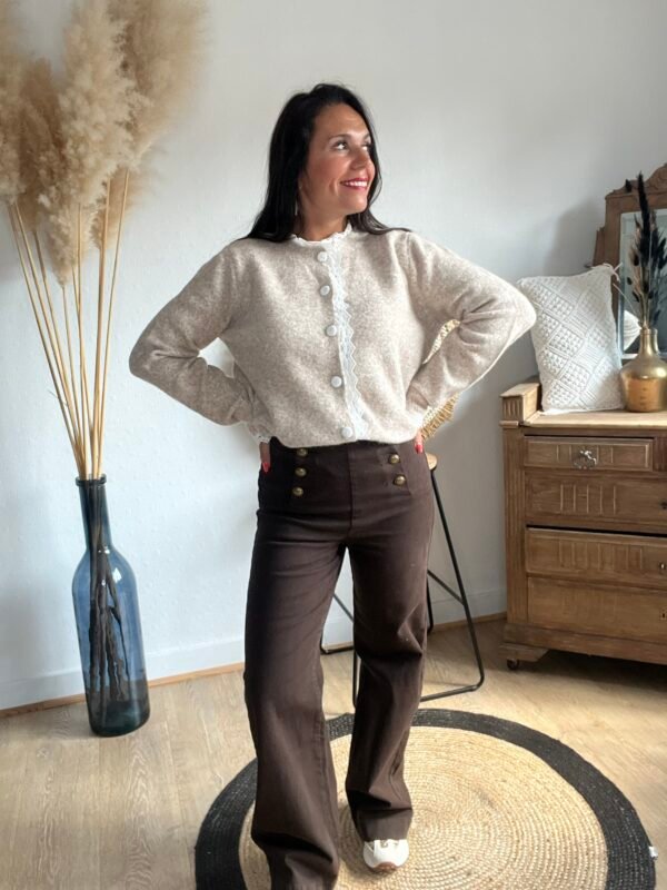 Jean Wide Choco - Modèle Victoria