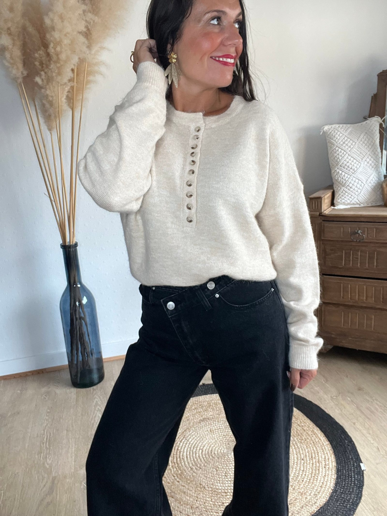 Pull beige  – Modèle Fanny