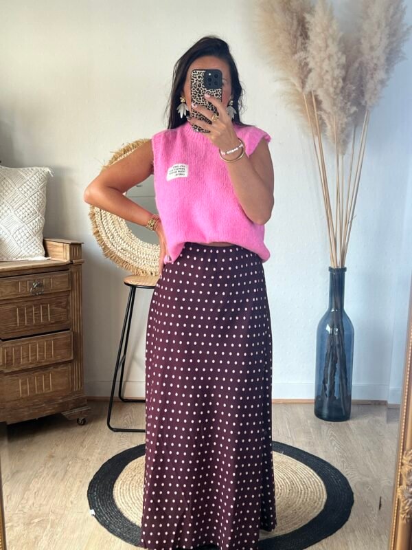 Pull sans manches rose – Modèle Isaie