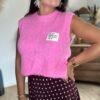 Pull sans manches rose – Modèle Isaie