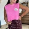 Pull sans manches rose – Modèle Isaie