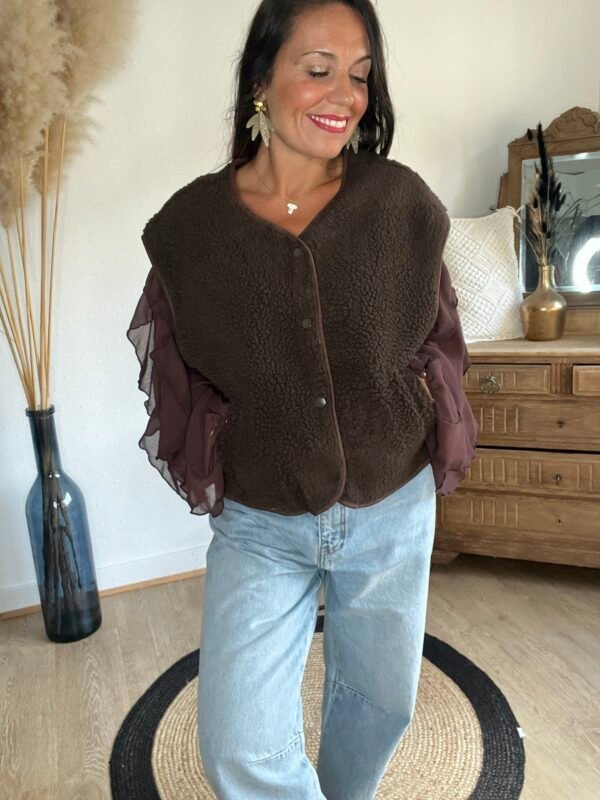 Gilet sans manches marron – Modèle Esteban