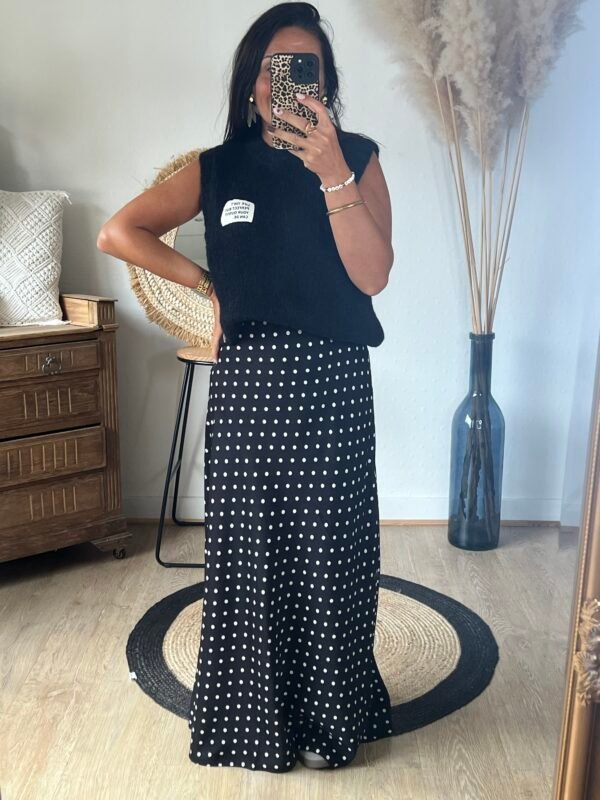 Pull sans manches noir  – Modèle Isaie
