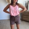 Short en Denim chocolat - Modèle Colter