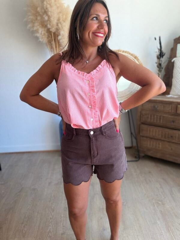 Short en Denim chocolat - Modèle Colter