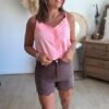 Short en Denim chocolat - Modèle Colter