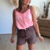 Short en Denim chocolat - Modèle Colter