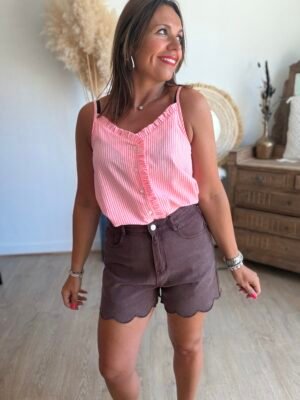 Short en Denim chocolat - Modèle Colter