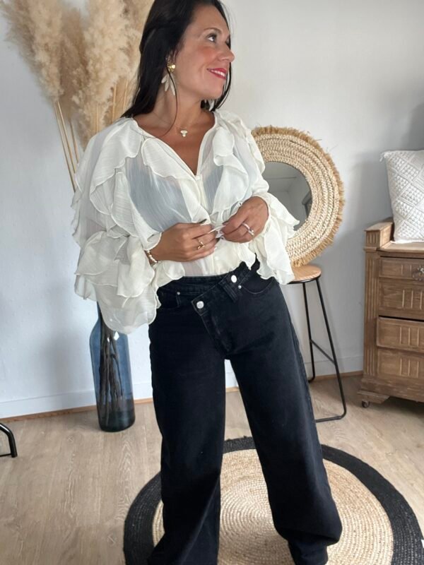 Jean large noir - Modèle Thomas