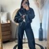 Veste en similicuir noir - Modèle Taylor