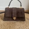 Sac cuir suédine chocolat – Modèle Ava