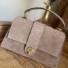 Sac cuir suédine taupe – Modèle Ava