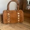 Sac en cuir Suédine camel – Modèle Tiffany