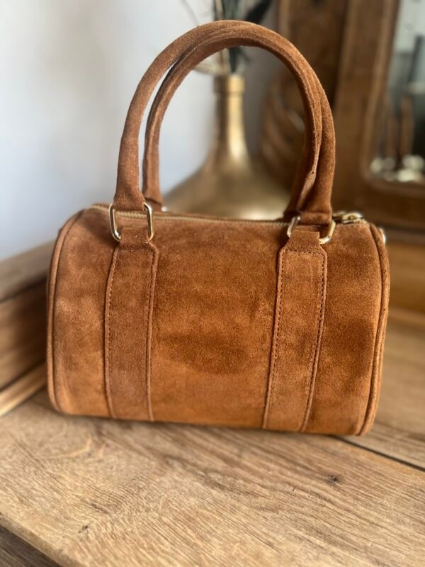 Sac en cuir Suédine camel – Modèle Tiffany
