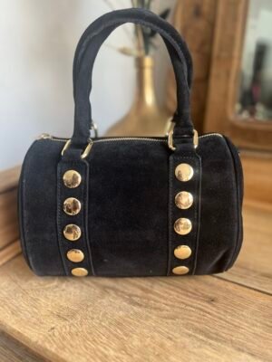 Sac en cuir Suédine noir – Modèle Tiffany