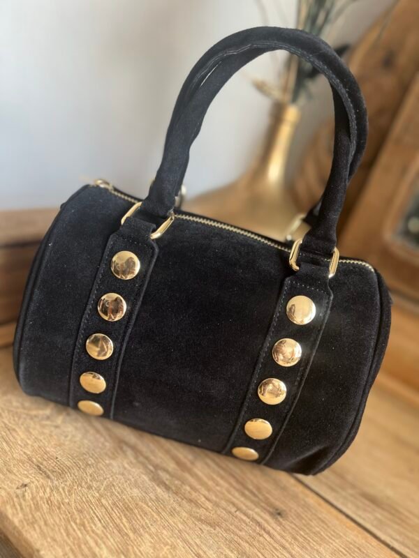 Sac en cuir Suédine noir – Modèle Tiffany