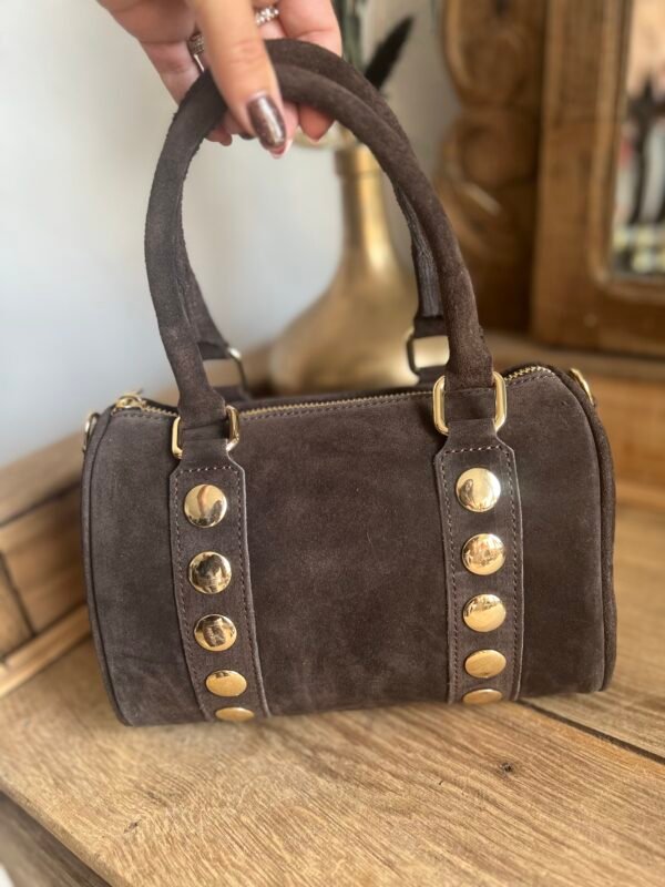 Sac en cuir Suédine choco – Modèle Tiffany